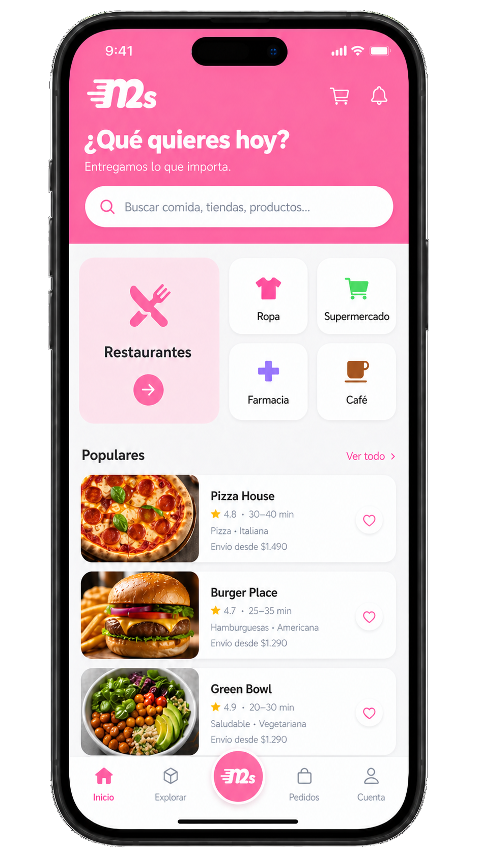 Vista previa de la app M2s
